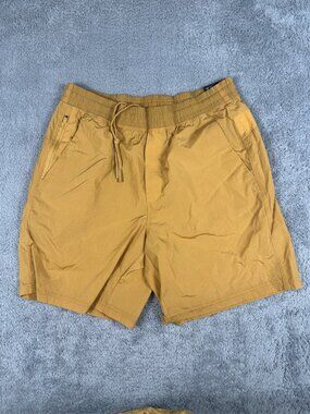 VRST Mens 7" All-In Unlined Shorts Palomino Gold Shine Water Repellent Sz M